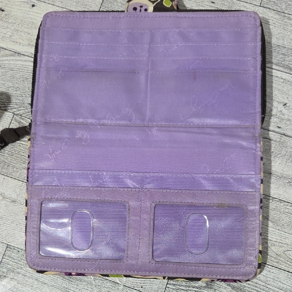 Vera Bradley Purple Floral Wallet - Picture 12 of 16